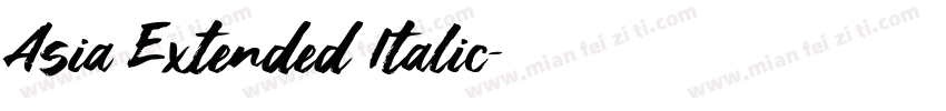 Asia Extended Italic字体转换